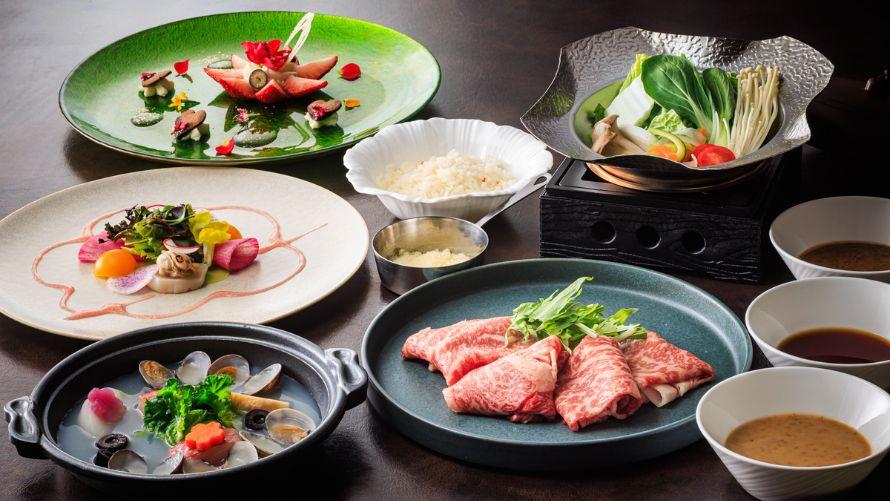 国産牛とコンソメの贅沢しゃぶしゃぶコース