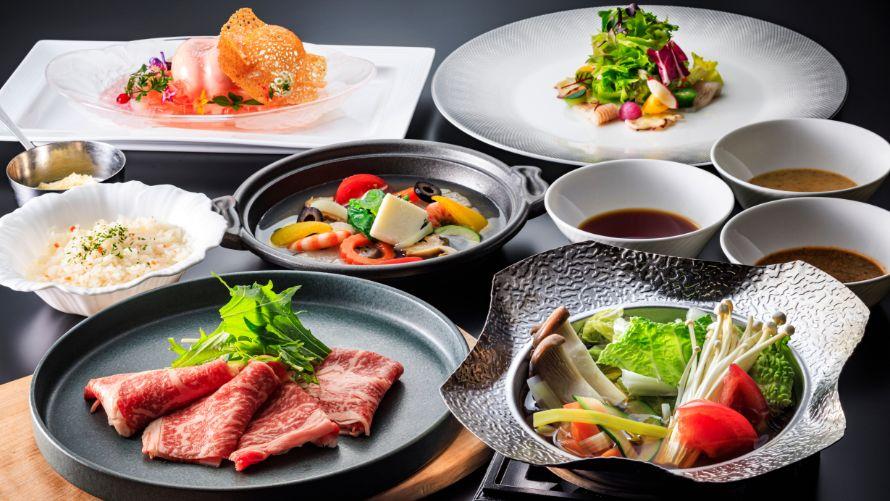 国産牛とコンソメの贅沢しゃぶしゃぶコース