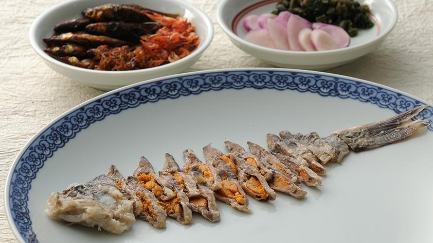 日の菜漬け（丸長）、鮒寿し・つくだ煮各種(魚治）
