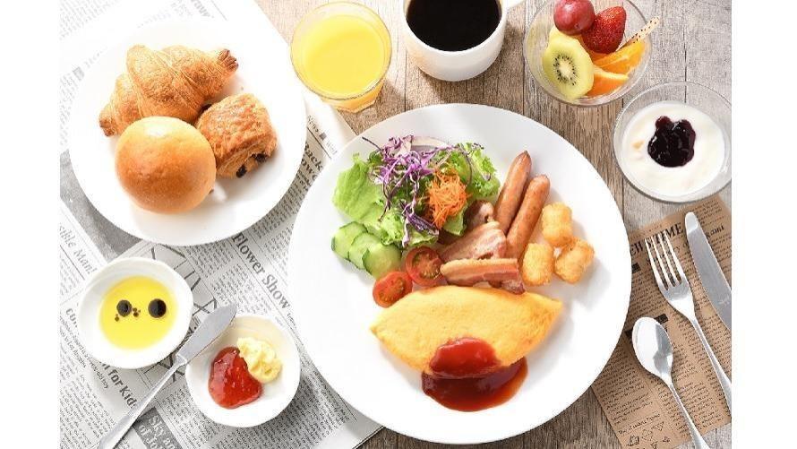 ブッフェスタイルの朝食
