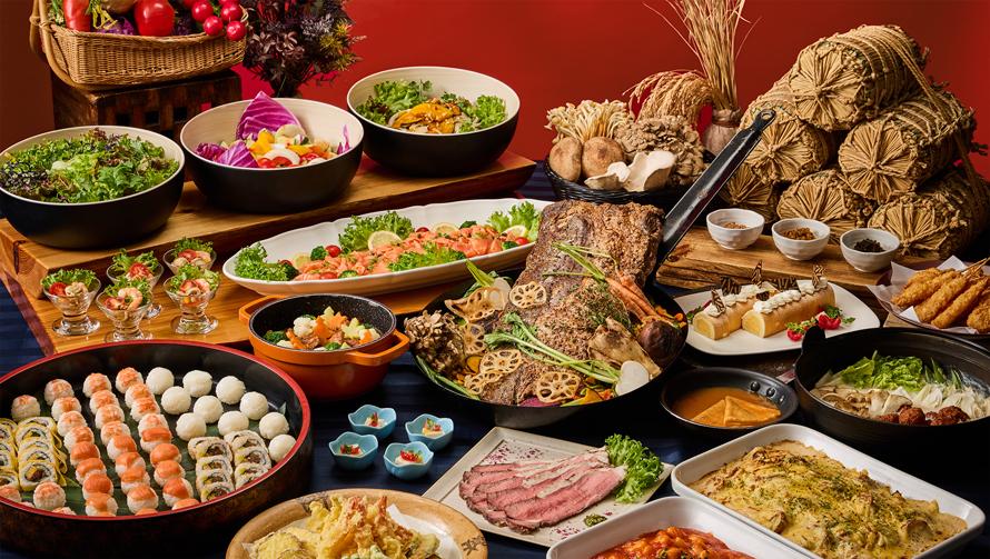 レストラン アゼリアのディナーブッフェ料理集合写真