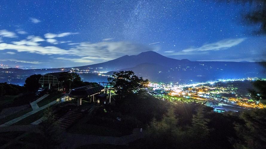軽井沢プリンスホテルスキー場 山頂の夜景