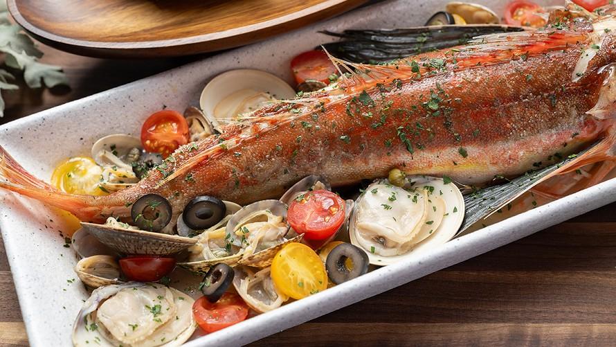 【メイン料理一例】九州産鮮魚のグリル アクアパッツァ仕立てイメージ