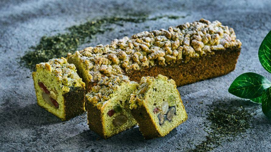 五彩煎茶のパウンドケーキ断面
