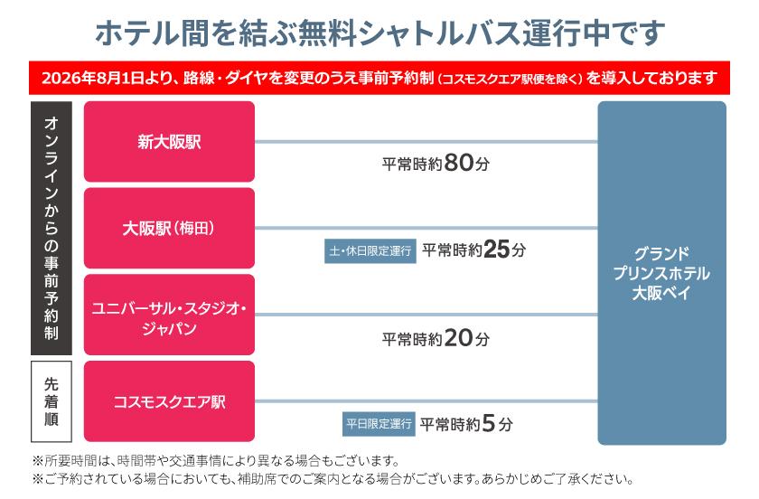 シャトルバスのご案内