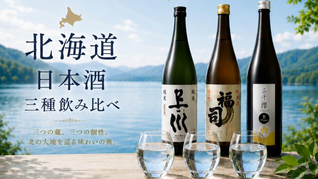 北海道日本酒三種類飲み比べ