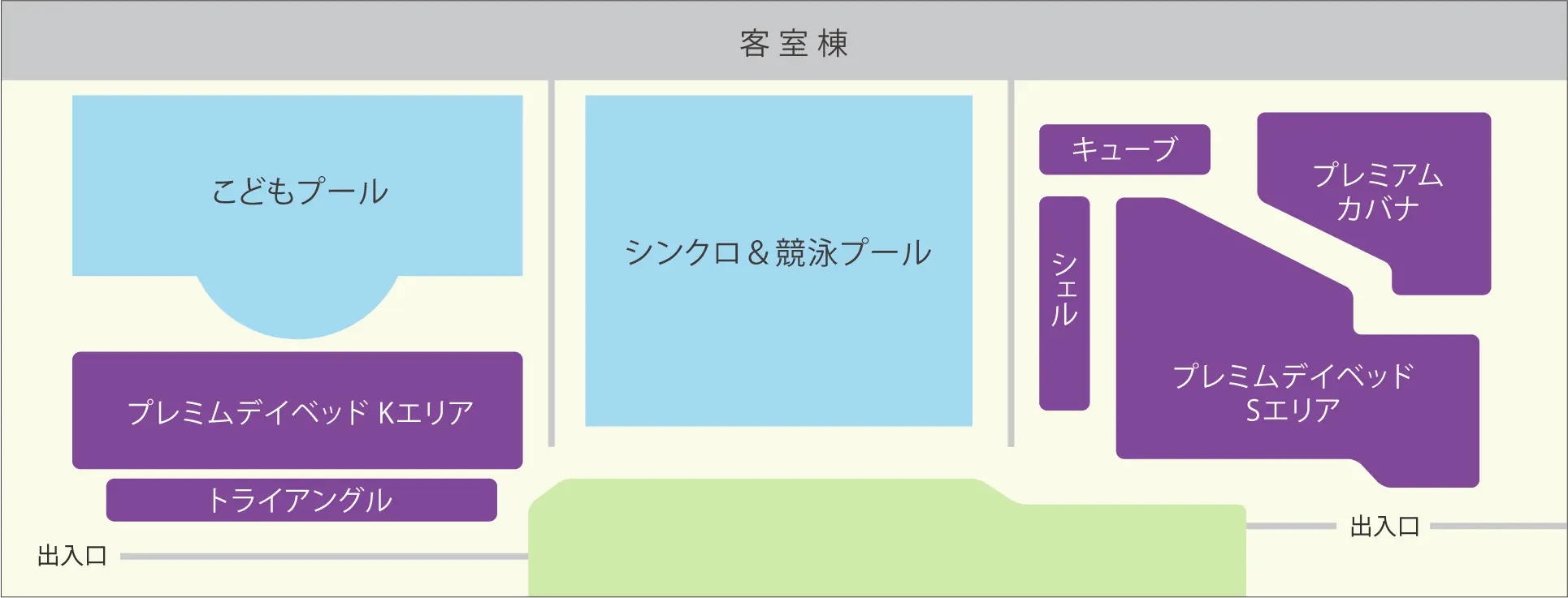 ホテルゲストエリア（宿泊者専用）の地図