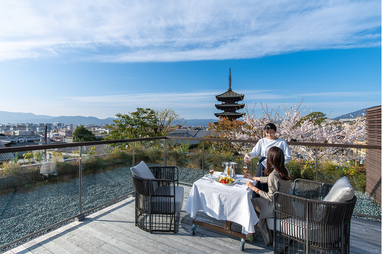 Terrace daytime spring